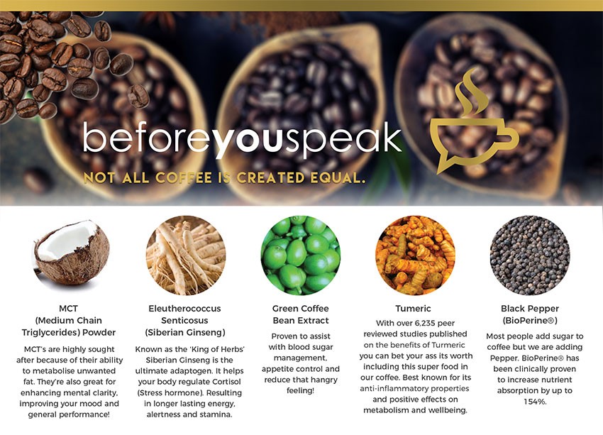 Image result for before you speak coffee logo