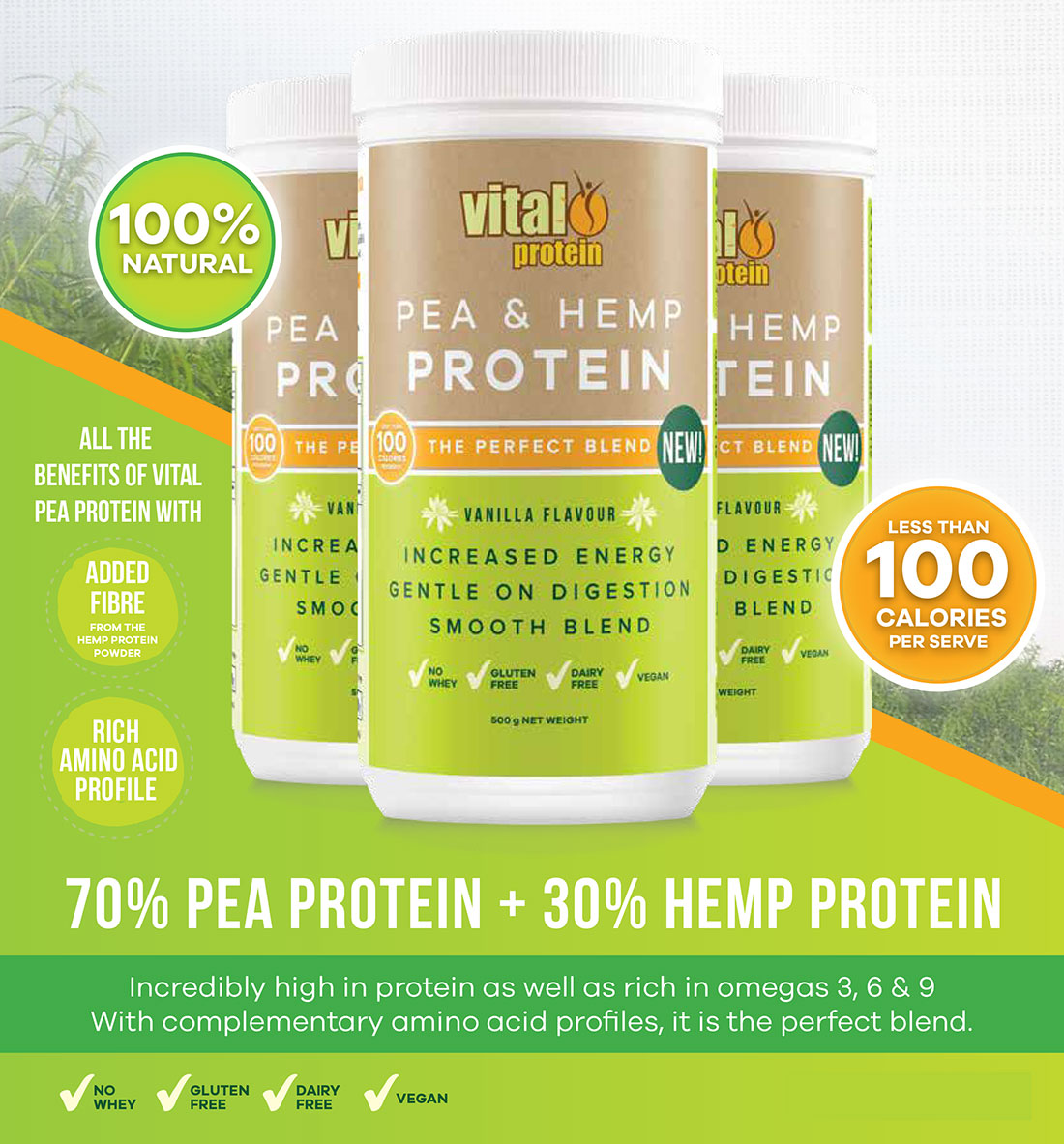 Pea And Hemp Protein By Vital Nutrition Warehouse 1749